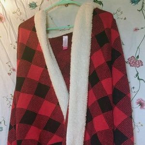 No Boundaries White,  Red, and Black plaid